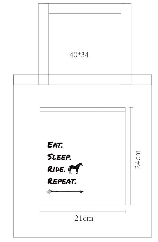 Eat. Sleep. Ride. Repeat. Tote
