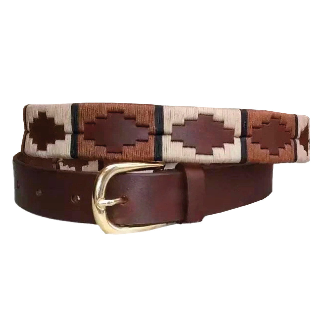 Polo belt tan and brown